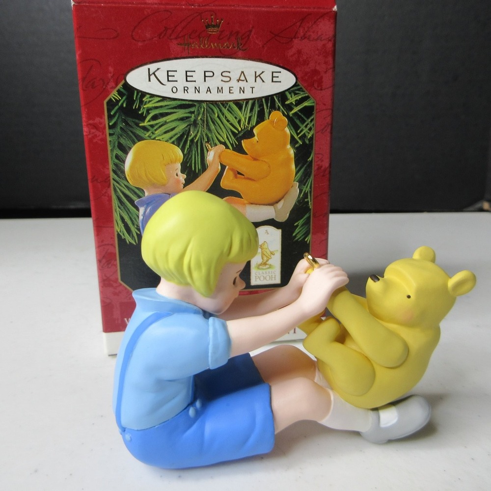 1999 Hallmark Keepsake Ornament Playing With Pooh Winnie the Pooh Christopher